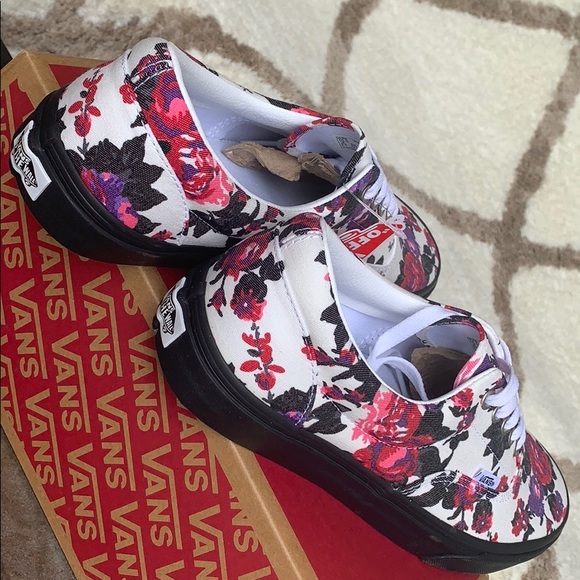 VANS ERA FLORALS BLACK/WHITE men’s - Picture 9 of 16